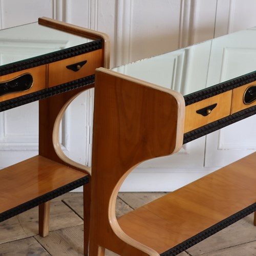 Stylish Pair Of Mid 20Th Century Italian Console Tables