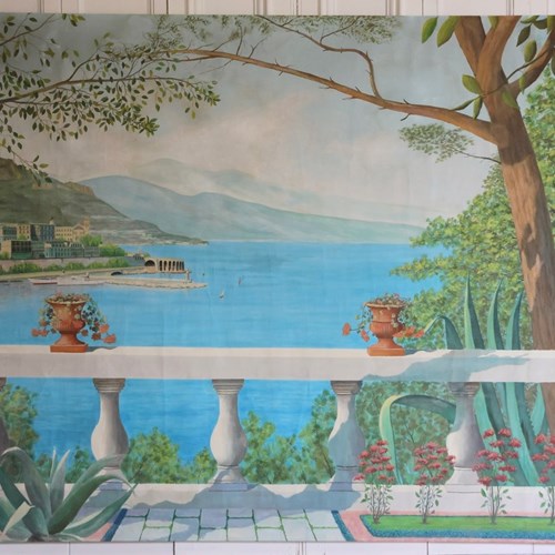 Superb And Very Large Mid 20Th Century Oil On Canvas Painting