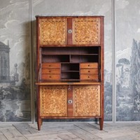 18th Century French Oyster Veneered Secrétaire