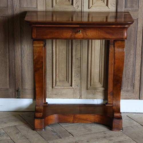 19Th Century French Walnut Console Table Of Small Proportions