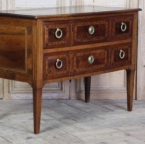 18Th Century French Parquetry Country Commode Of Small Proportions