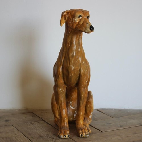 1960S/70S Spanish Gesso Sculpture Of A Dog