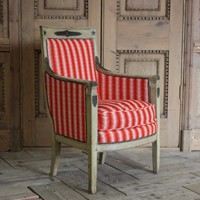 Early 19th Century French Painted Bergere