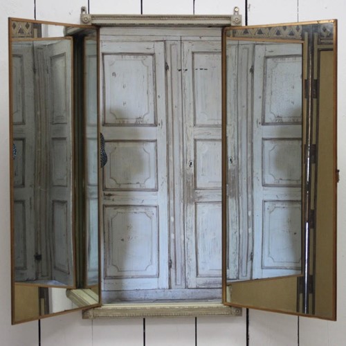 Late 19Th Century French Triptych Brot Mirror