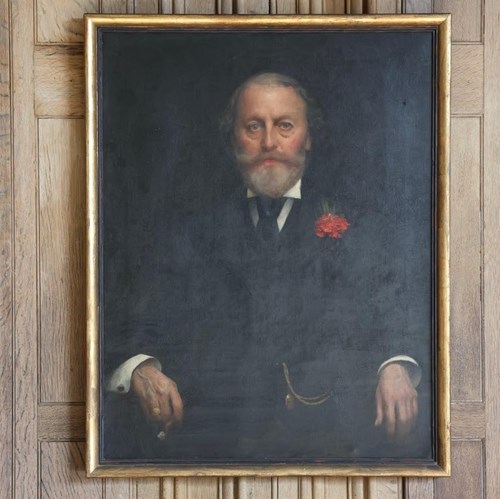 19Th Century Spanish Oil On Canvas Portrait Of A Gentleman