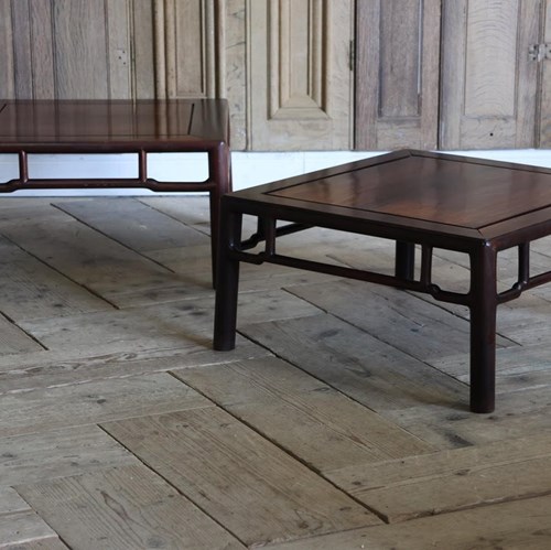 Pair Of Matching Late 19Th Century Chinese Sofa Tables In Ironwood