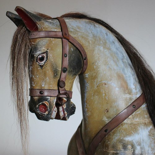 A Very Beautiful Rocking Horse By The Well Known Maker Ayres, London. 