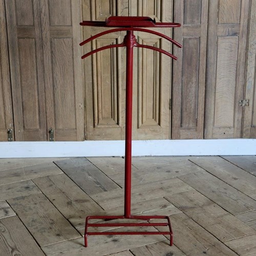 1970S Spanish Leather Valet Stand In The Manner Of Adnet