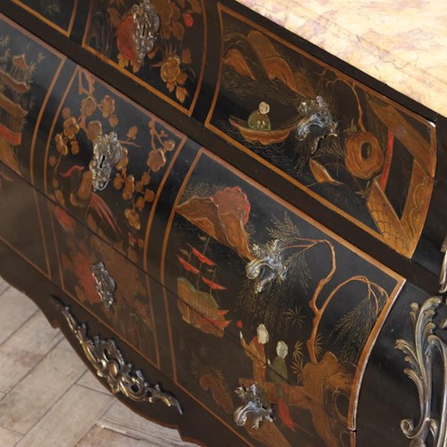 20Th Century French Chinoiserie Lacquer Commode