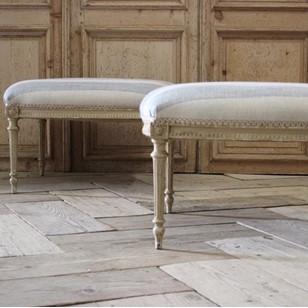 Pair Of 1930S French Painted Stools...