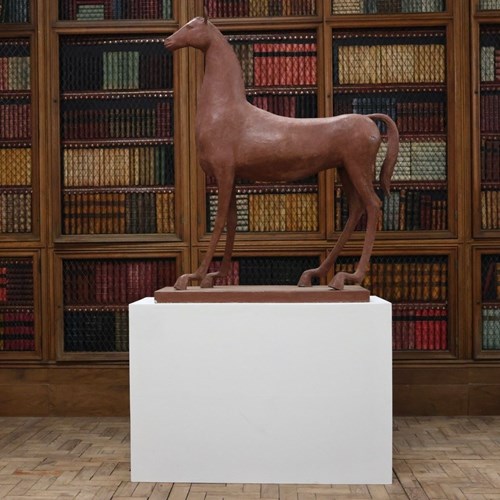 Unusual And Large C20th Horse Sculpture By Dietrich Grüning