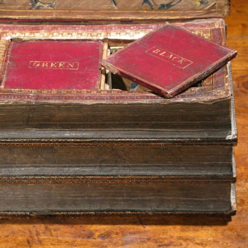 Unusual Late 18Th/ Early 19Th Cent Faux Books Tea Caddy
