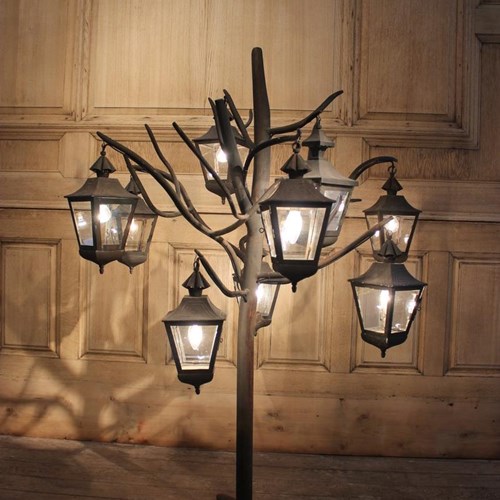 Unusual Mid To Late C20th Standing Light In The Shape Of A Tree