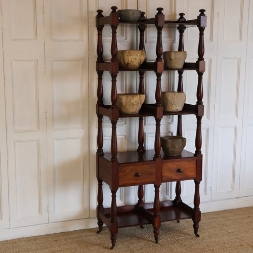 Unusual Set Of Mid 19Th Century Mahogany Shelves