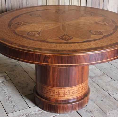 Very Stylish And Unusual Mid 20Th Century Italian Inlaid Centre Table