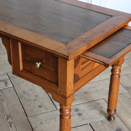 Wonderful 19Th Century French Country Desk In Ash And Cherry