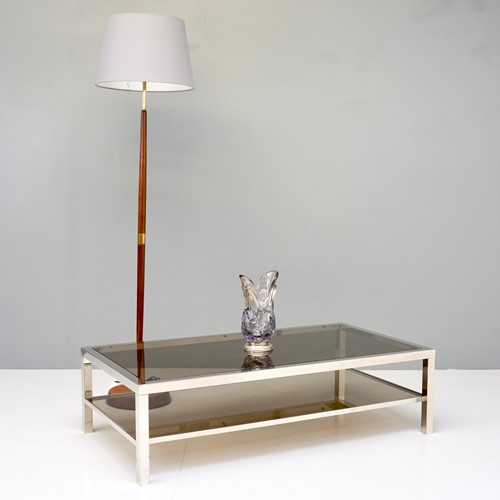 Two tiered Chrome coffee table