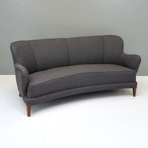 Grey Three Seater Danish Sofa