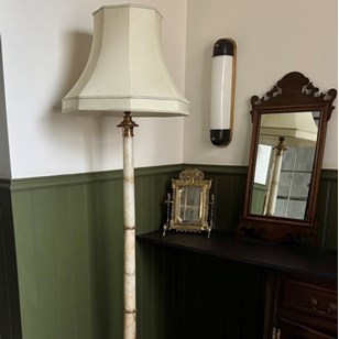 'Straight Up' Alabaster Floor Lamp ...