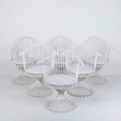 Six Mid Century French Antheor Chairs by Mathieu Mategot