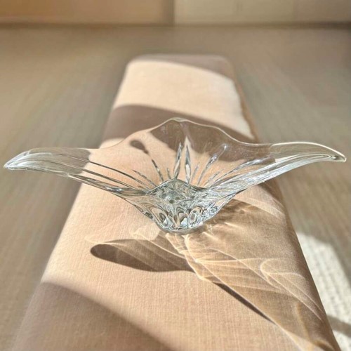 Giant French crystal Wing bowl Circa 1960