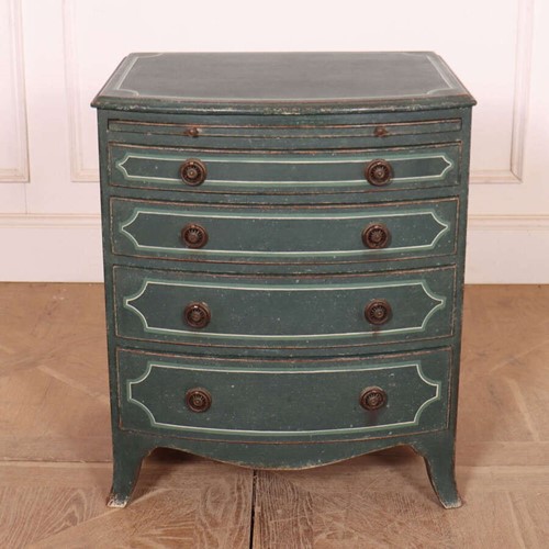 English Bowfront Bedside Chest of Drawers