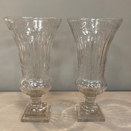 Pair Campana Glass Vases