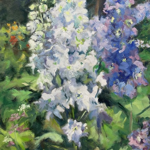"Blue Sky" Garden Delphiniums By Catherine Tyler, 2013