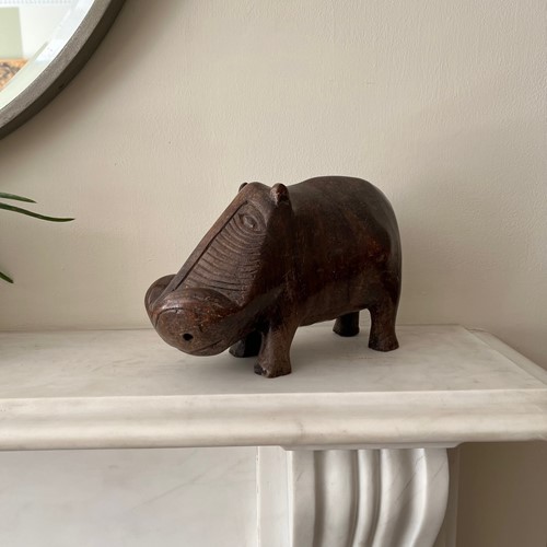 An African Tribal Hardwood Sculpture Of A Warthog