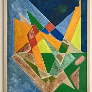 French 1970’S Vorticist Abstract Oi...