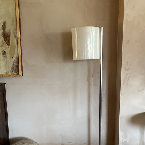 French 1970’S Perspex And Steel Floor Lamp 