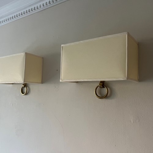 Pair Of French Bronze Wall Lights By Marcel Guillemard. French C.1950’S