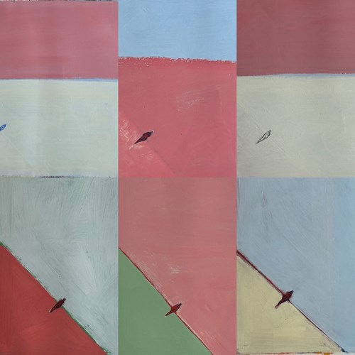 Set Of Six Riduan Tomkins Abstract Gouaches