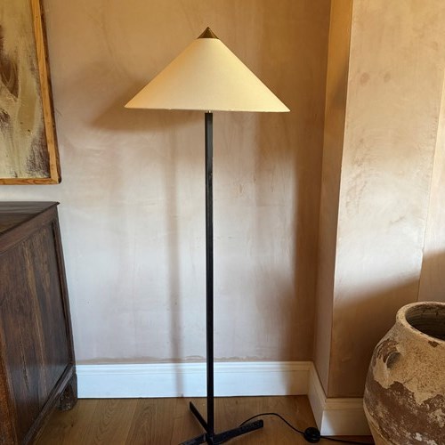 French Black Metal Floor Lamp