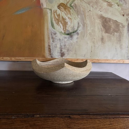 Large Carved Gard Stone Bowl