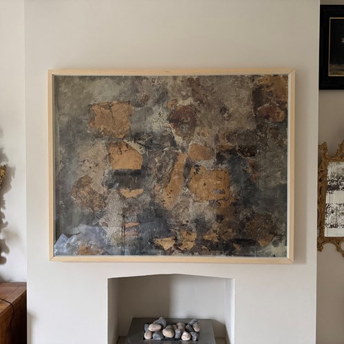 Large French 1960’S Abstract Collage Signed Stefanon 