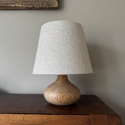 Small Turned Wooden Lamp 