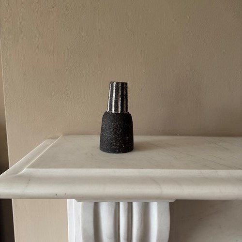 Small Black & White Ceramic Vase