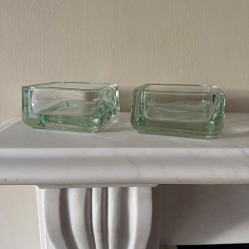Pair Of Square Saint Gobain Glass Vide-Poches C.1960’S 