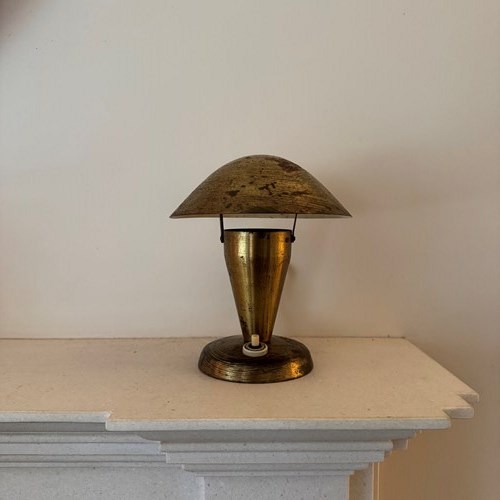 Small Gilt Metal Bauhaus Desk Lamp C.1930’S