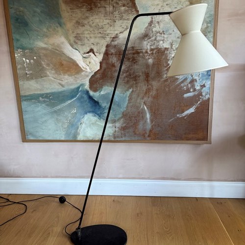 A Rare Gerard Guermonprez Pad Foot Articulating Floor Lamp 