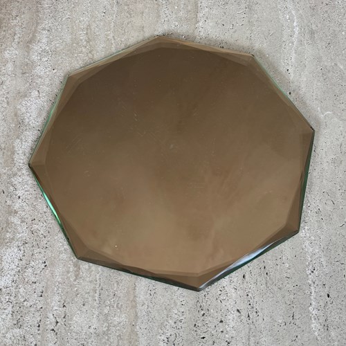 Large Bevelled Mirror Coaster Centre Piece French C.1920’S