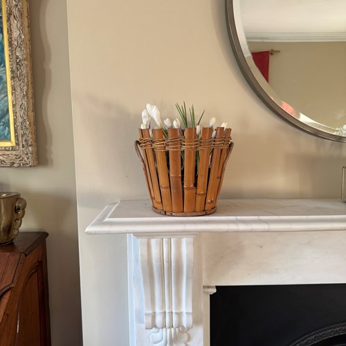 French Bamboo Planter  Cachepot  C.1950’S