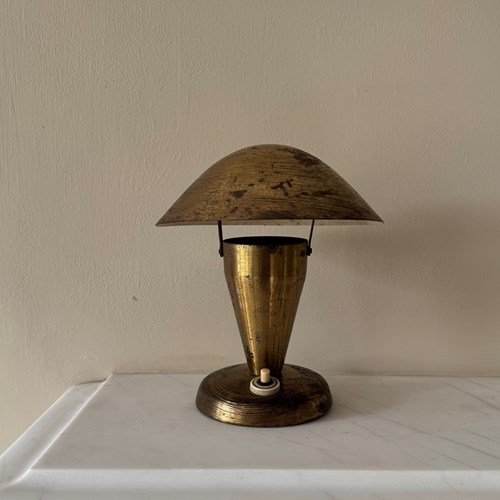 Small Gilt Metal Bauhaus Desk Lamp C.1930’S