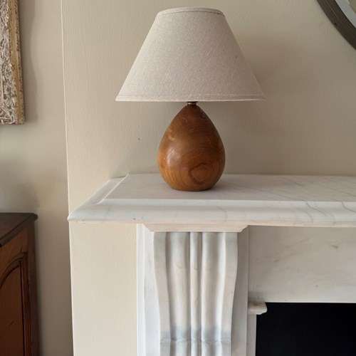 Small Wood Turned Lamp, Italian C.1960’S