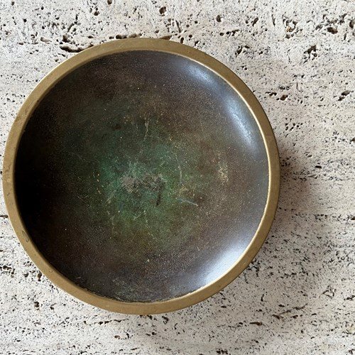A Bronze Alloyed Dish By Just Andersen Denmark