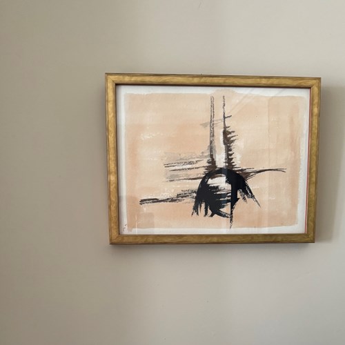French 1960’S Abstract Gouache 