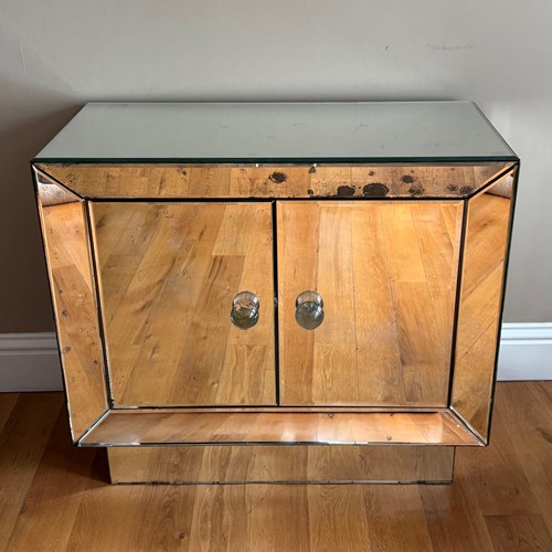 French 1940’S Small Mirrored Cabinet 