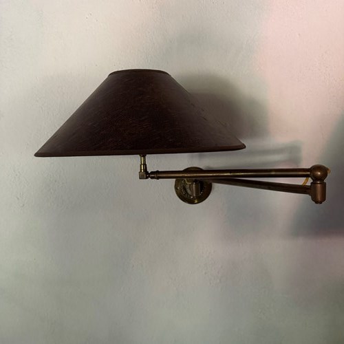 French Gilt Metal Swing Arm Wall Light