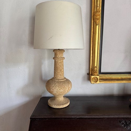 Tall French Gard Stone Lamp C.1960’S